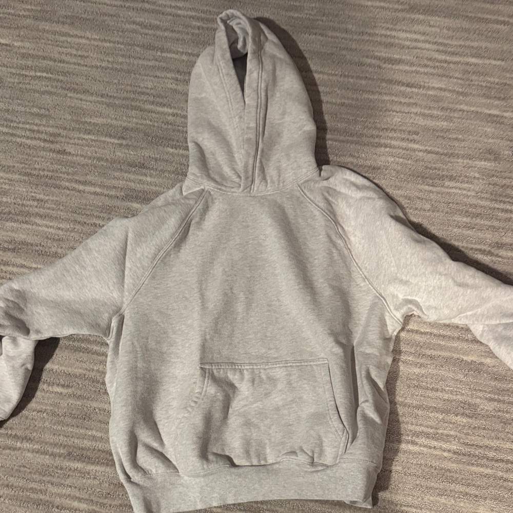 Aritzia Light Gray Sweatfleece Hoodie (mega fit)